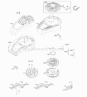 Blower Housing CoverGuards Flywheel Rewind Starter Diagram and Parts List for 111P07-0117-F1  Briggs and Stratton Engine